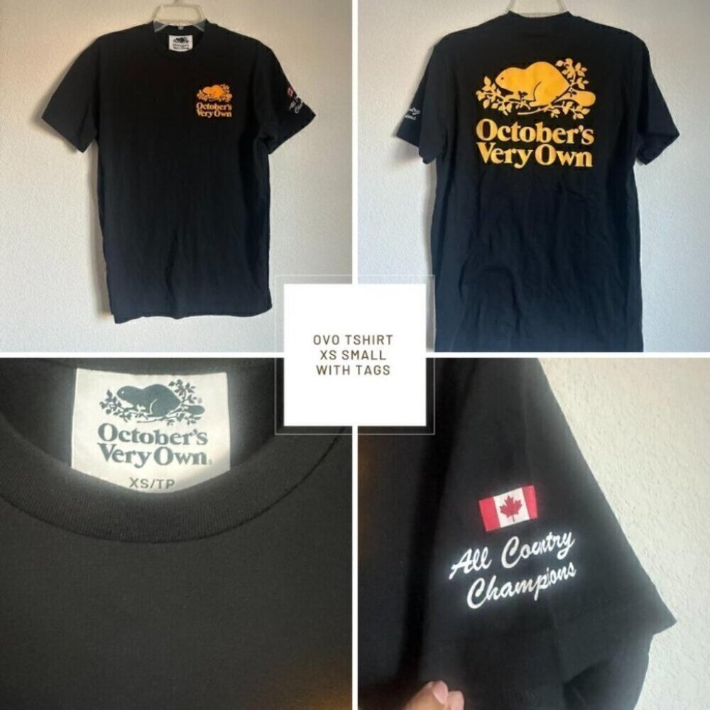 OVO x Roots 2020 XS All Country Champions T-shirt Black​